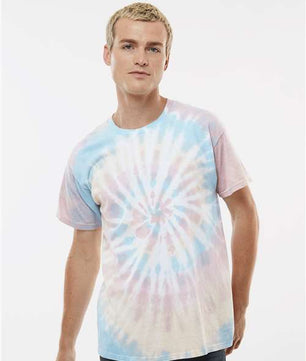 Multi-Color Spiral Tie-Dyed T-Shirt