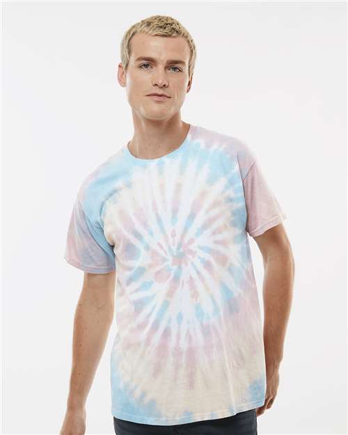 Multi-Color Spiral Tie-Dyed T-Shirt