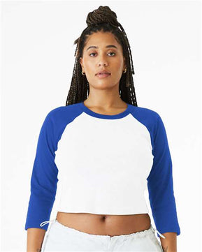 Women's Micro Rib 3/4 Raglan Sleeve Baby Tee