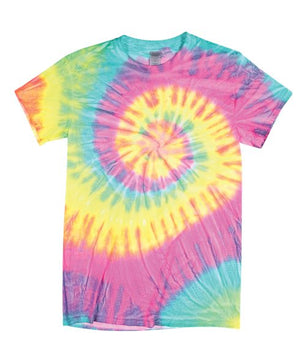 Multi-Color Spiral Tie-Dyed T-Shirt