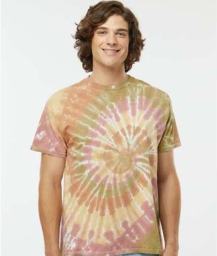 Multi-Color Spiral Tie-Dyed T-Shirt