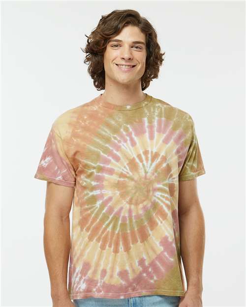 Multi-Color Spiral Tie-Dyed T-Shirt