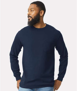 Ultra Cotton® Long Sleeve Pocket T-Shirt
