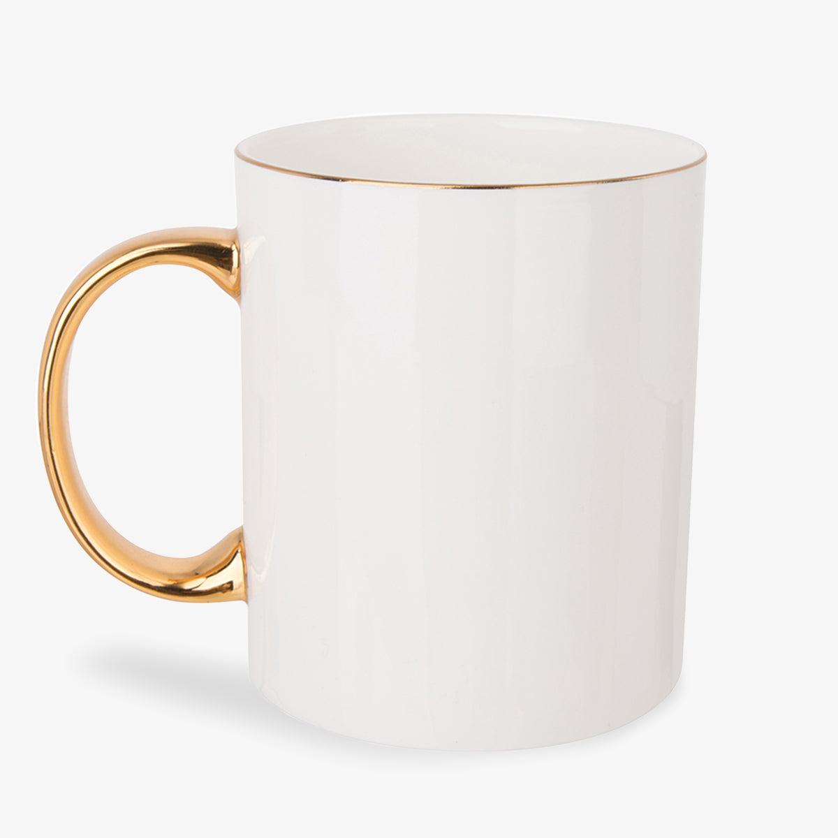 11 oz. Gold Rim with Handle