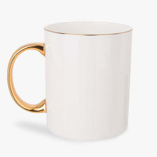 11 oz. Gold Rim with Handle