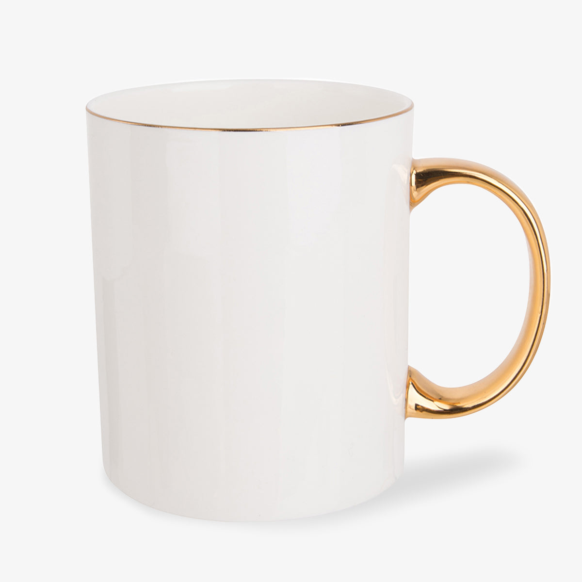 11 oz. Gold Rim with Handle