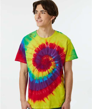 Multi-Color Spiral Tie-Dyed T-Shirt