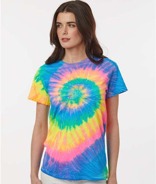 Multi-Color Spiral Tie-Dyed T-Shirt