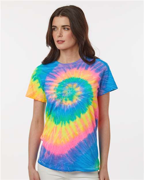 Multi-Color Spiral Tie-Dyed T-Shirt