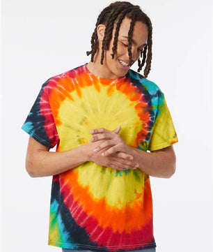 Multi-Color Spiral Tie-Dyed T-Shirt