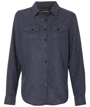 Women's Long Sleeve Solid Flannel Shirt