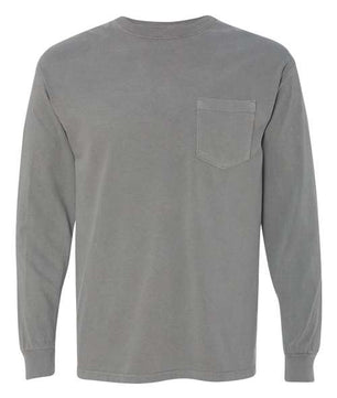 Garment-Dyed Heavyweight Long Sleeve Pocket T-Shirt