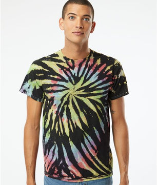 Multi-Color Spiral Tie-Dyed T-Shirt