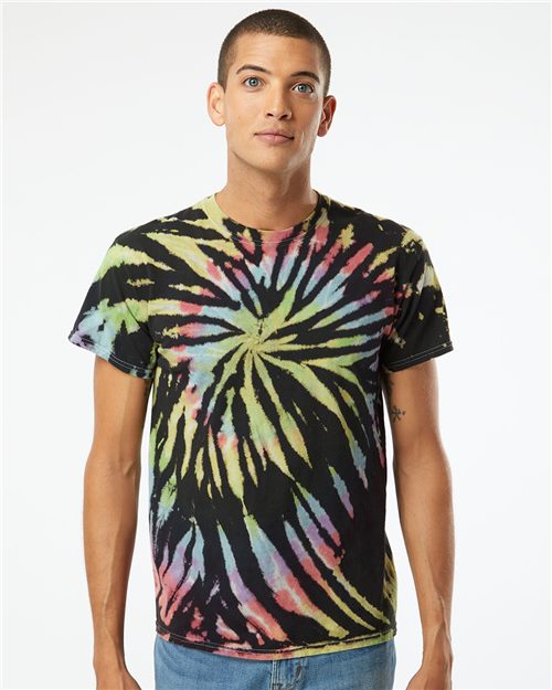 Multi-Color Spiral Tie-Dyed T-Shirt