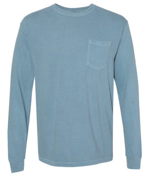 Garment-Dyed Heavyweight Long Sleeve Pocket T-Shirt