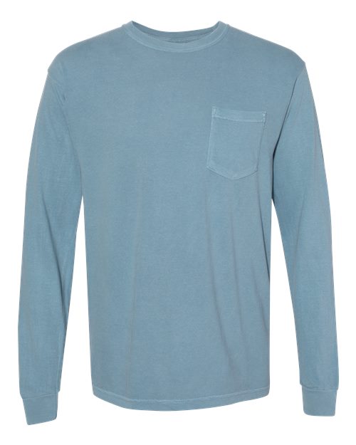 Garment-Dyed Heavyweight Long Sleeve Pocket T-Shirt