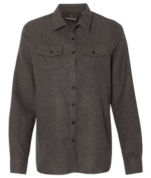 Women's Long Sleeve Solid Flannel Shirt