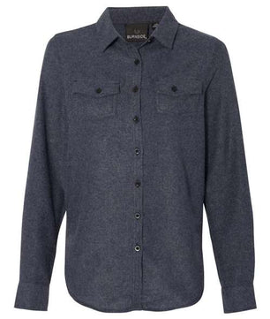 Women's Long Sleeve Solid Flannel Shirt