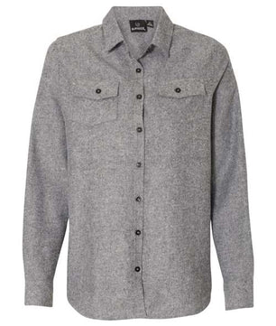 Women's Long Sleeve Solid Flannel Shirt