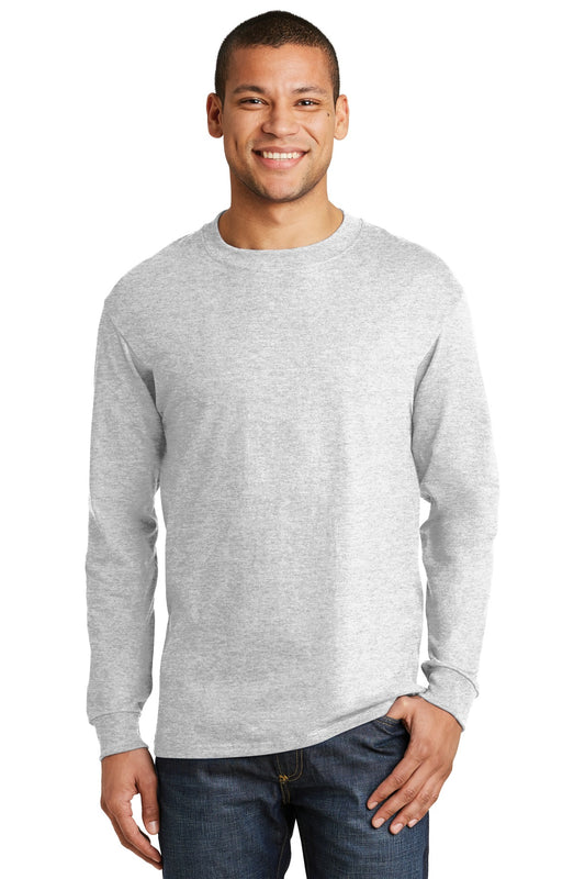 Hanes ®  Beefy-T ®  -  100% Cotton Long Sleeve T-Shirt.  5186