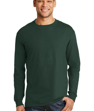 Hanes ®  Beefy-T ®  -  100% Cotton Long Sleeve T-Shirt.  5186