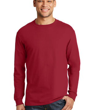 Hanes ®  Beefy-T ®  -  100% Cotton Long Sleeve T-Shirt.  5186