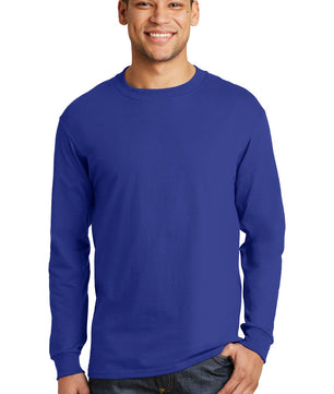 Hanes ®  Beefy-T ®  -  100% Cotton Long Sleeve T-Shirt.  5186