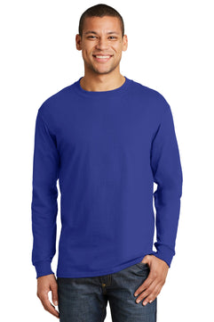 Hanes ®  Beefy-T ®  -  100% Cotton Long Sleeve T-Shirt.  5186