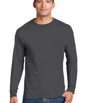 Hanes ®  Beefy-T ®  -  100% Cotton Long Sleeve T-Shirt.  5186