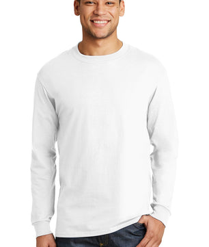 Hanes ®  Beefy-T ®  -  100% Cotton Long Sleeve T-Shirt.  5186