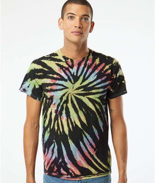 Multi-Color Spiral Tie-Dyed T-Shirt