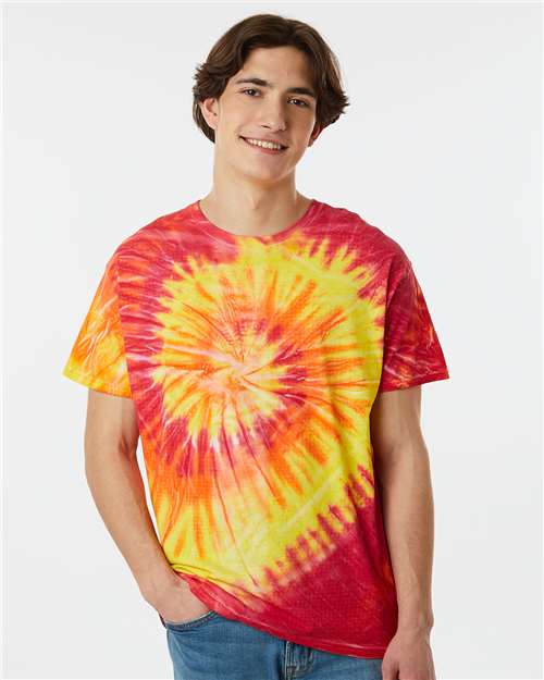 Multi-Color Spiral Tie-Dyed T-Shirt