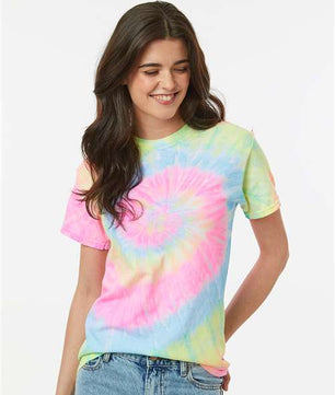 Multi-Color Spiral Tie-Dyed T-Shirt