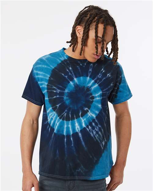 Multi-Color Spiral Tie-Dyed T-Shirt