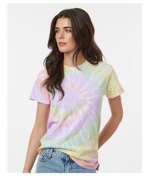 Multi-Color Spiral Tie-Dyed T-Shirt