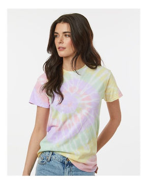 Multi-Color Spiral Tie-Dyed T-Shirt