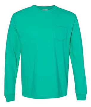 Garment-Dyed Heavyweight Long Sleeve Pocket T-Shirt