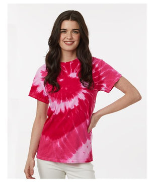 Multi-Color Spiral Tie-Dyed T-Shirt