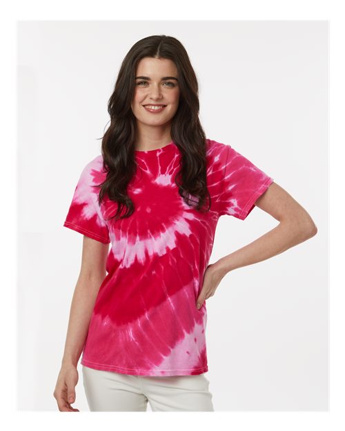 Multi-Color Spiral Tie-Dyed T-Shirt