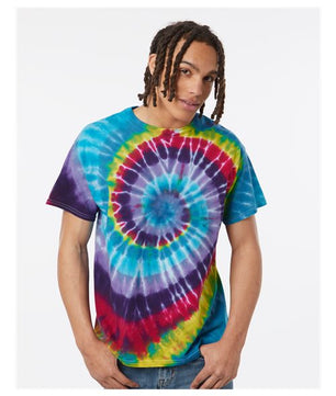Multi-Color Spiral Tie-Dyed T-Shirt