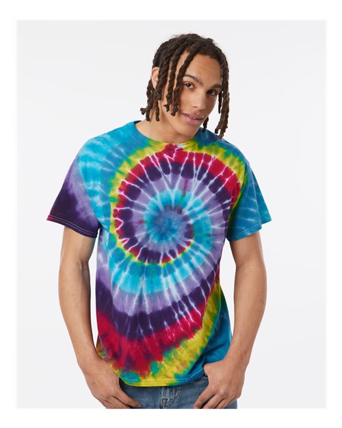 Multi-Color Spiral Tie-Dyed T-Shirt