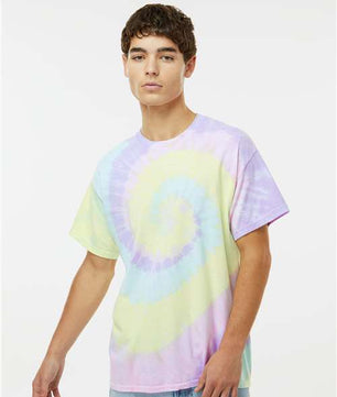 Multi-Color Spiral Tie-Dyed T-Shirt