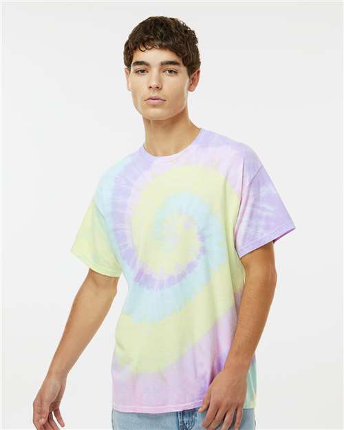 Multi-Color Spiral Tie-Dyed T-Shirt