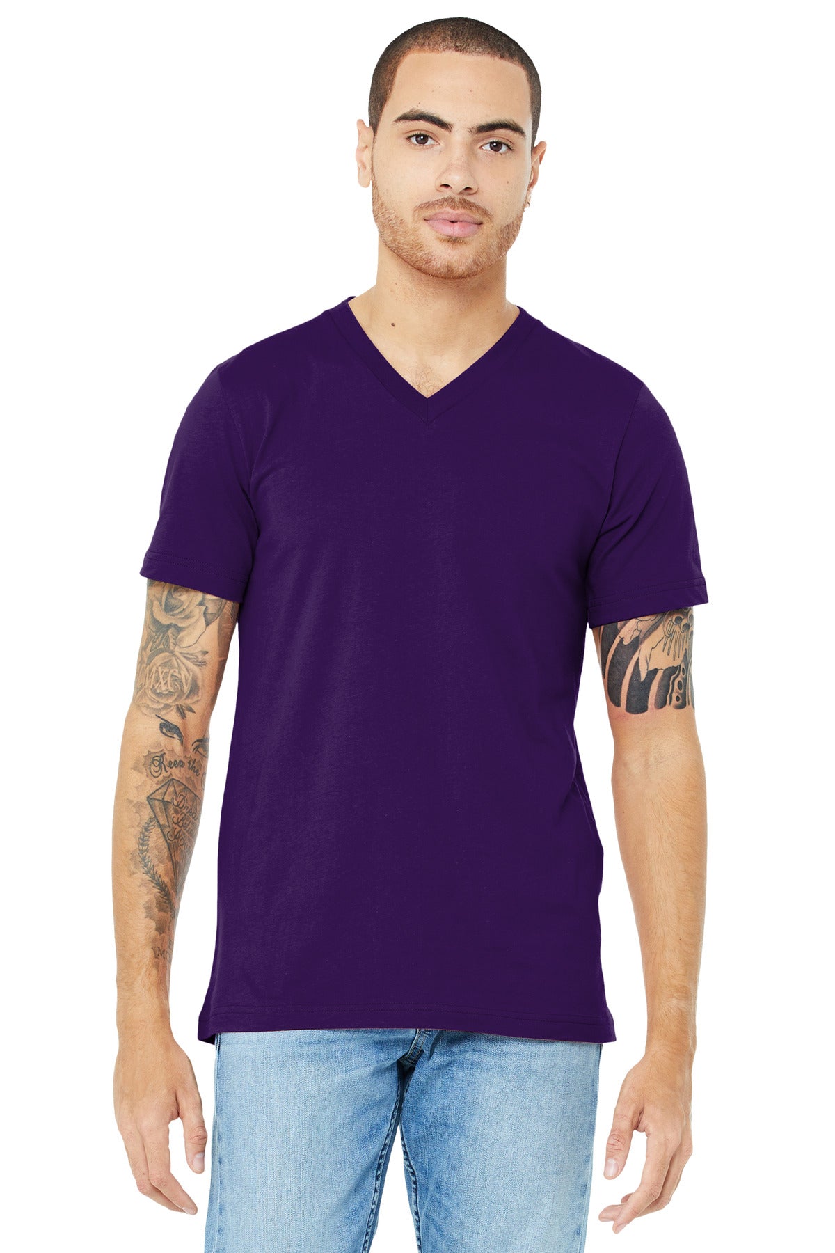 BELLA+CANVAS  ®  Unisex Jersey Short Sleeve V-Neck Tee. BC3005