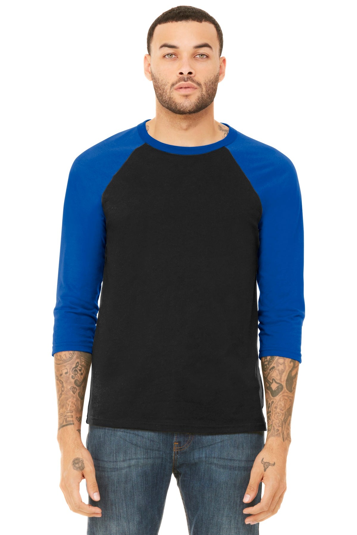 BELLA+CANVAS  ®  Unisex 3/4-Sleeve Baseball Tee. BC3200