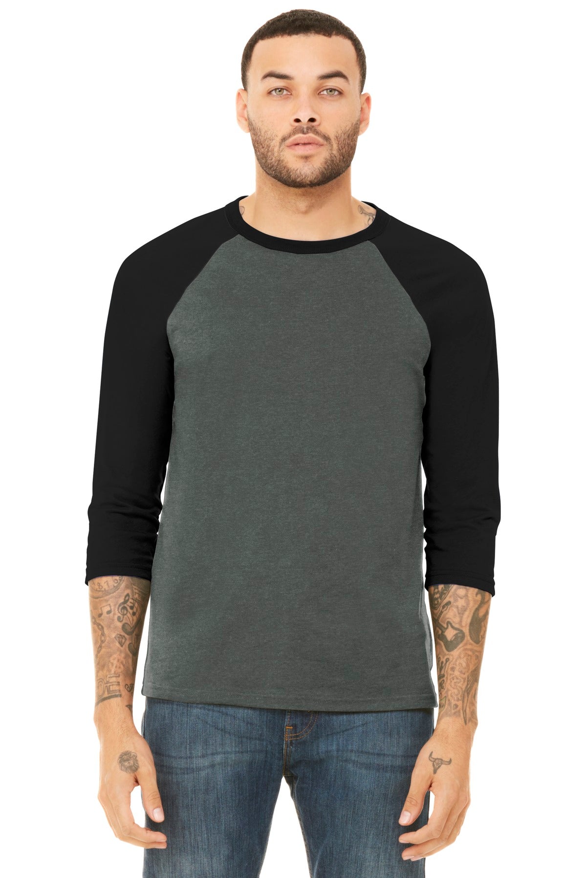 BELLA+CANVAS  ®  Unisex 3/4-Sleeve Baseball Tee. BC3200