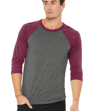 BELLA+CANVAS  ®  Unisex 3/4-Sleeve Baseball Tee. BC3200