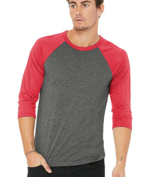 BELLA+CANVAS  ®  Unisex 3/4-Sleeve Baseball Tee. BC3200