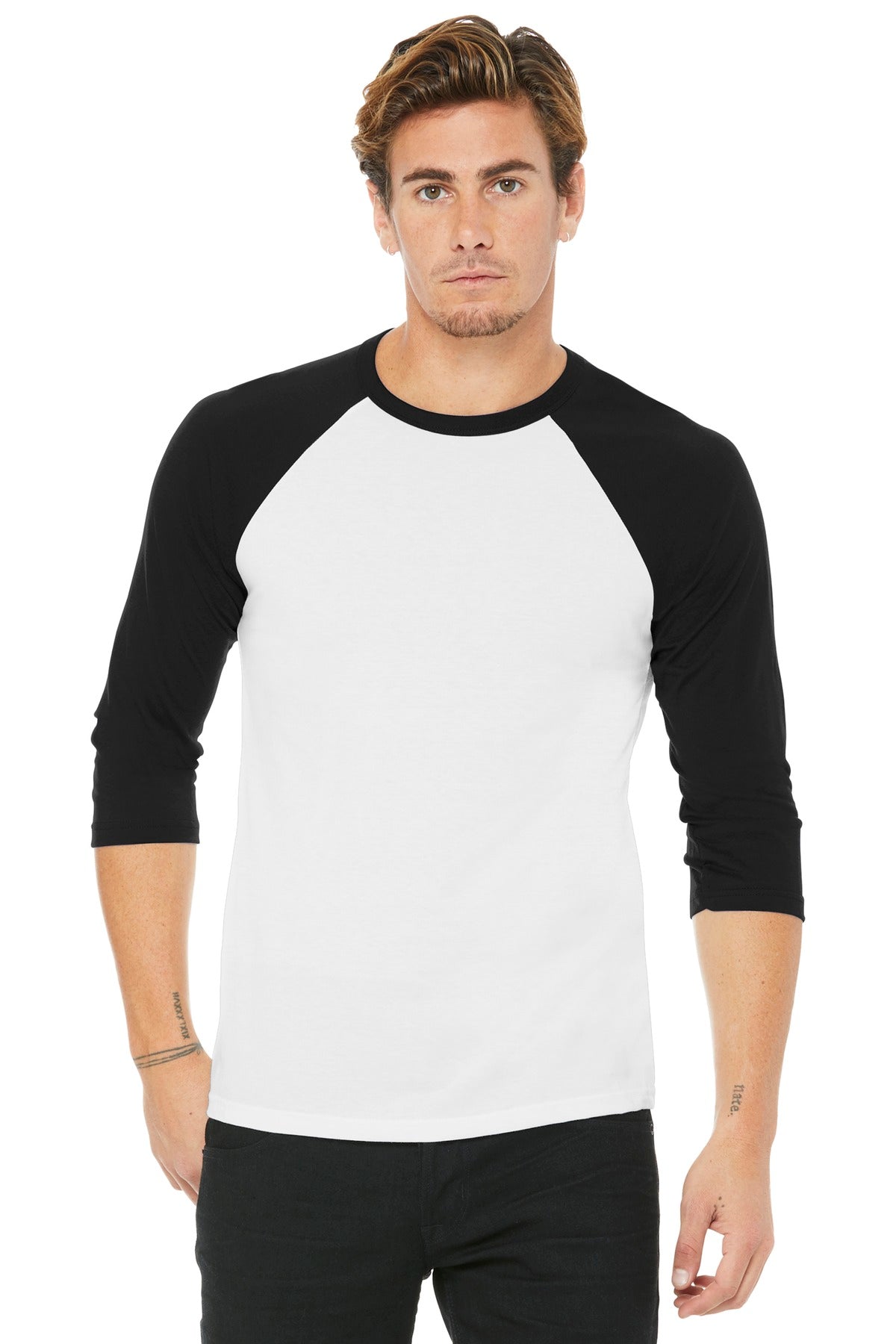 BELLA+CANVAS  ®  Unisex 3/4-Sleeve Baseball Tee. BC3200