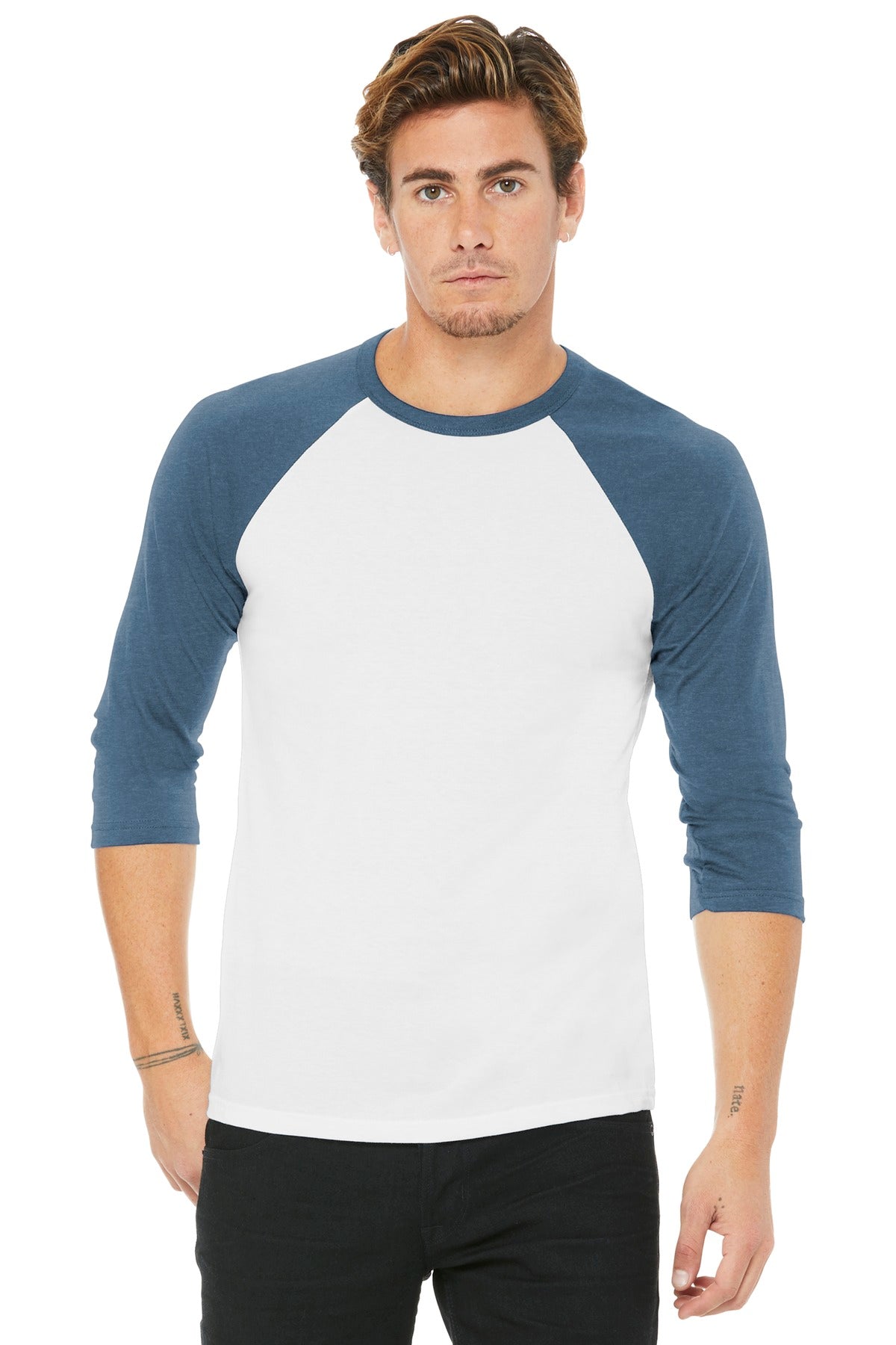 BELLA+CANVAS  ®  Unisex 3/4-Sleeve Baseball Tee. BC3200